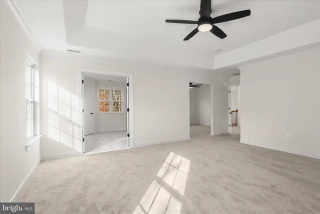 a front view of a house with yard and green space