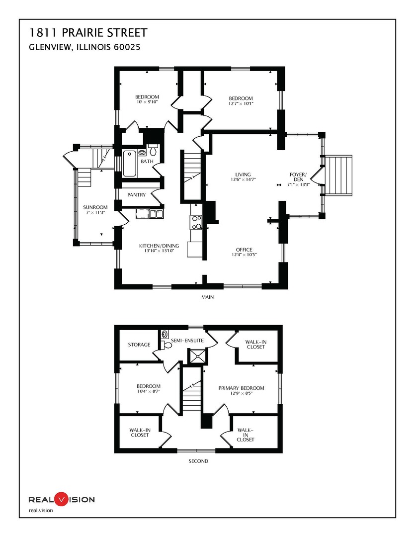 1811 Prairie Street Glenview, IL 60025 - Photo 21 of 22 view of a bathroom with a sink and mirror