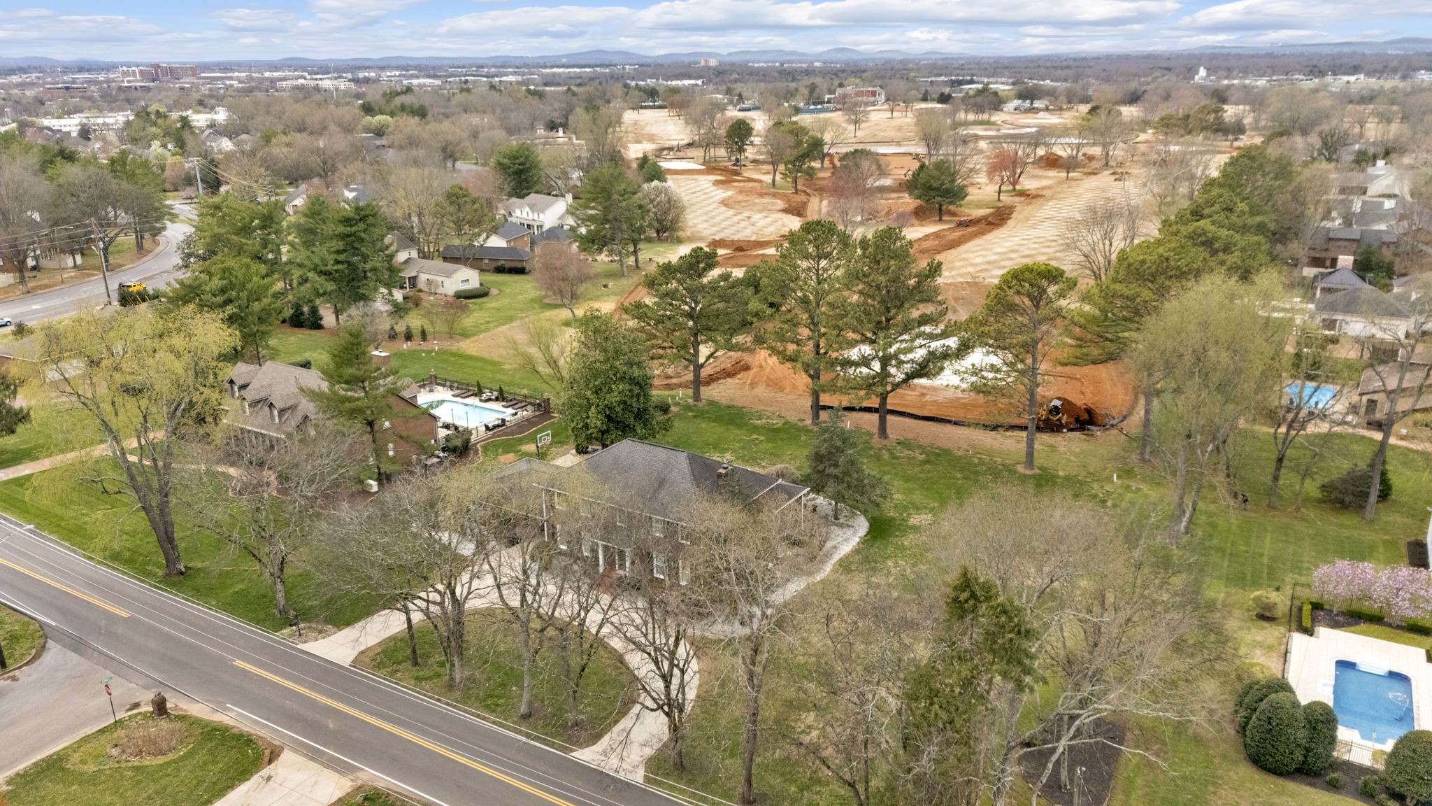 2115 Battleground Drive Murfreesboro, TN 37129 - Photo 3 of 40 an aerial view of residential houses with outdoor space and swimming pool