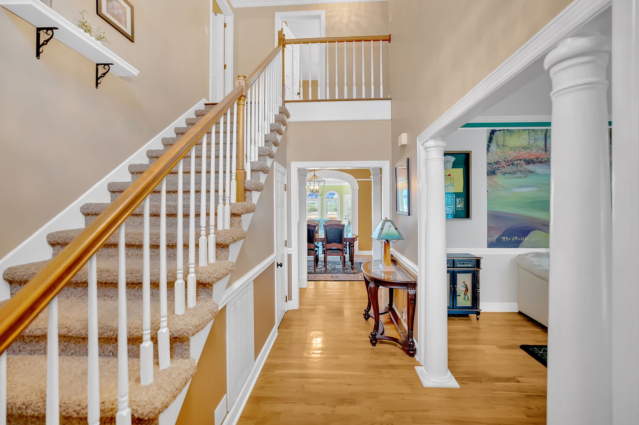 2115 Battleground Drive Murfreesboro, TN 37129 - Photo 6 of 40 a view of an entryway wooden floor and staircase