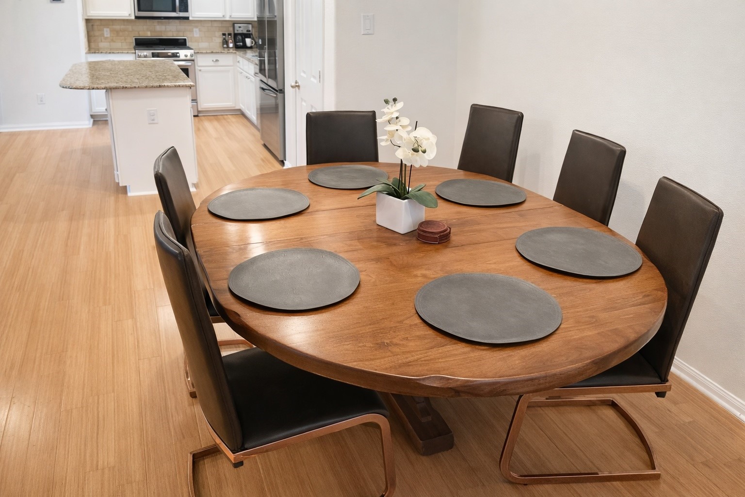 603 Granberry Street Humble, TX 77338 - Photo 6 of 16 a dining room with furniture and wooden floor