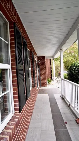 a view of balcony with couch