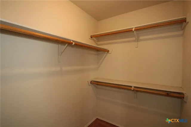 a close up view of racks on the wall