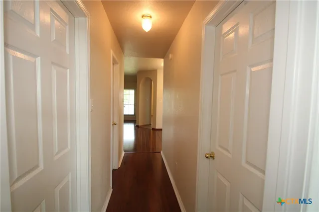 a view of a hallway with a elevator