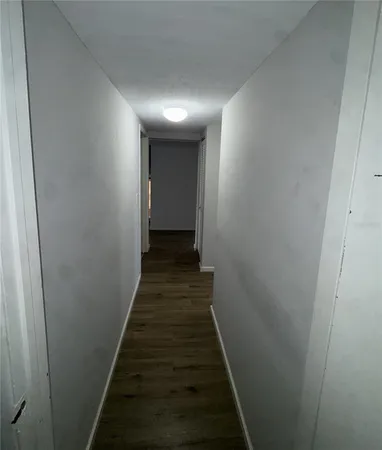 a view of a hallway with the entryway