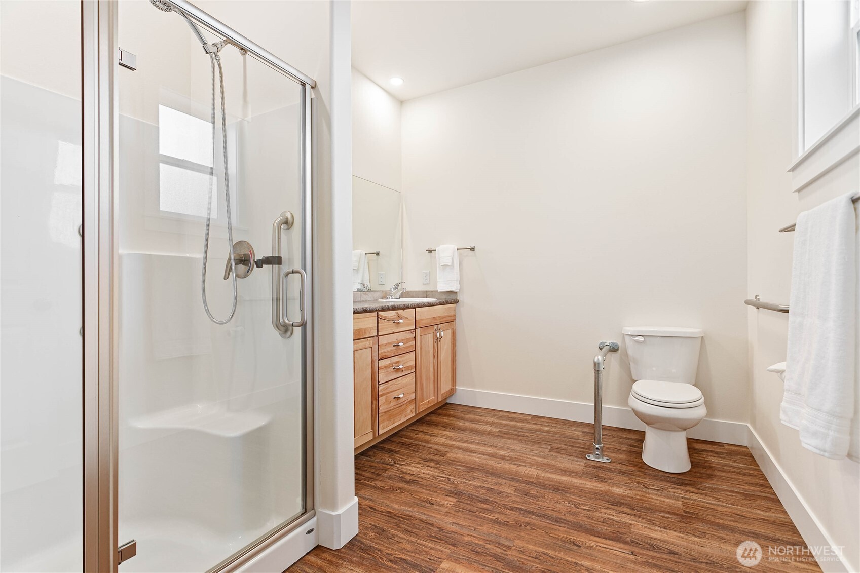 4597 Orcas Way Ferndale, WA 98248 - Photo 24 of 40 a bathroom with a toilet and a shower