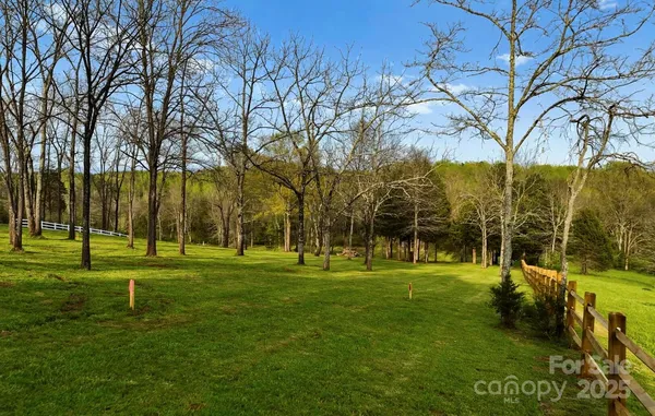a view of a park with trees