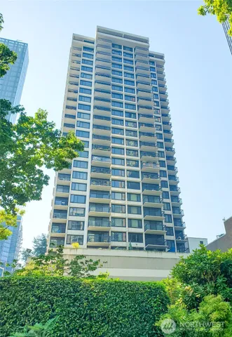 a front view of a building