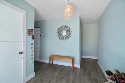 a view of room with hardwood floor