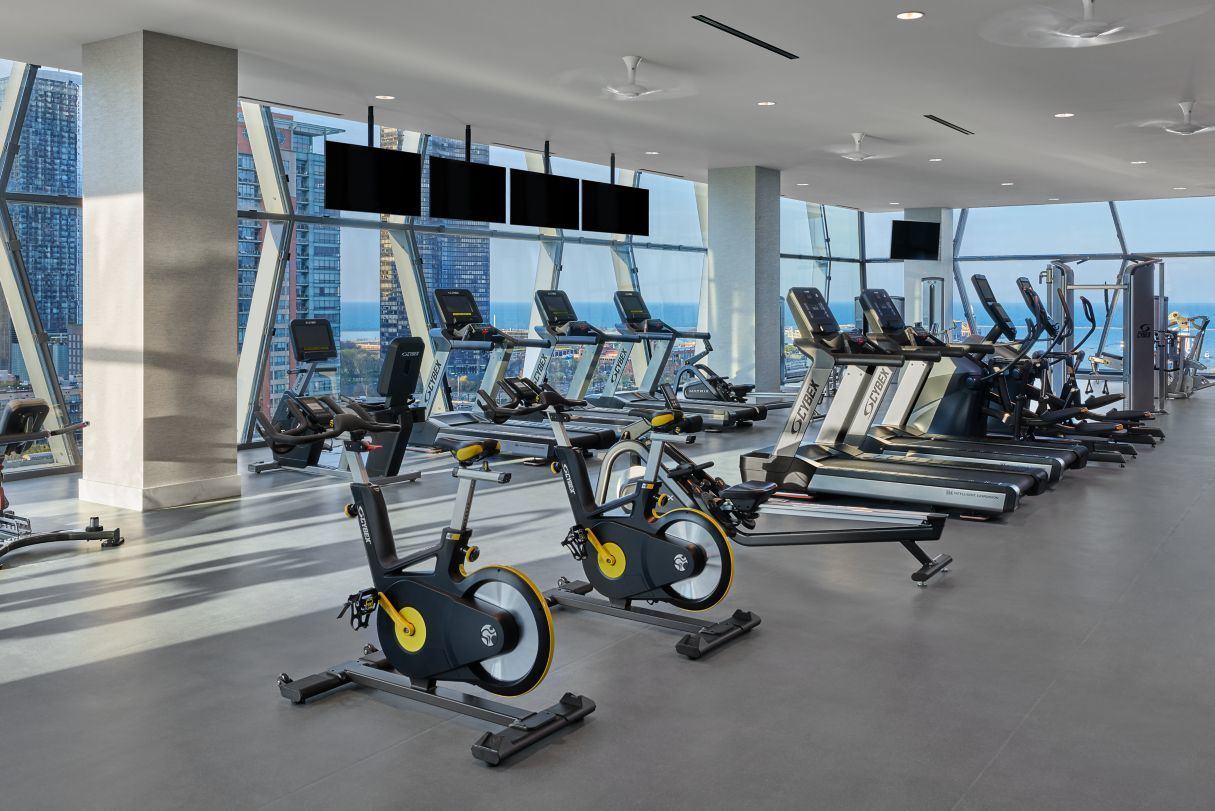363 East Wacker Drive, Unit 3303 Chicago, IL 60601 - Photo 23 of 31 a view of a room with gym equipment
