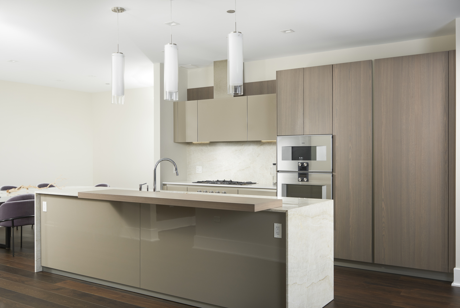 363 East Wacker Drive, Unit 3303 Chicago, IL 60601 - Photo 9 of 31 a kitchen with stainless steel appliances a sink a stove a refrigerator and cabinets