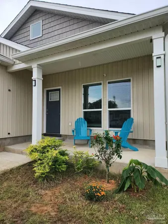 a front view of a house