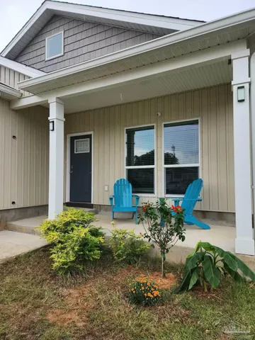 a front view of a house