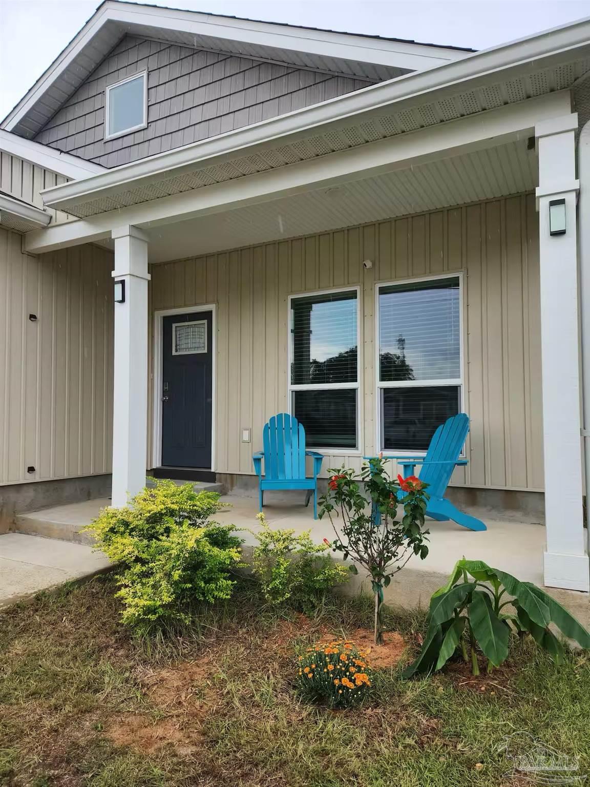 a front view of a house