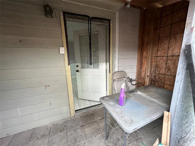 a backyard of a house