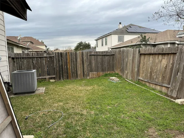a view of a backyard with a garden