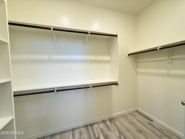 a close view of closet