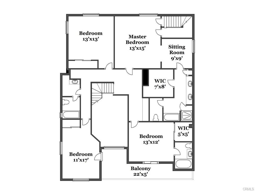 127 West 219th Place Carson, CA 90745 - Photo 69 of 69 2nd level floorplan
