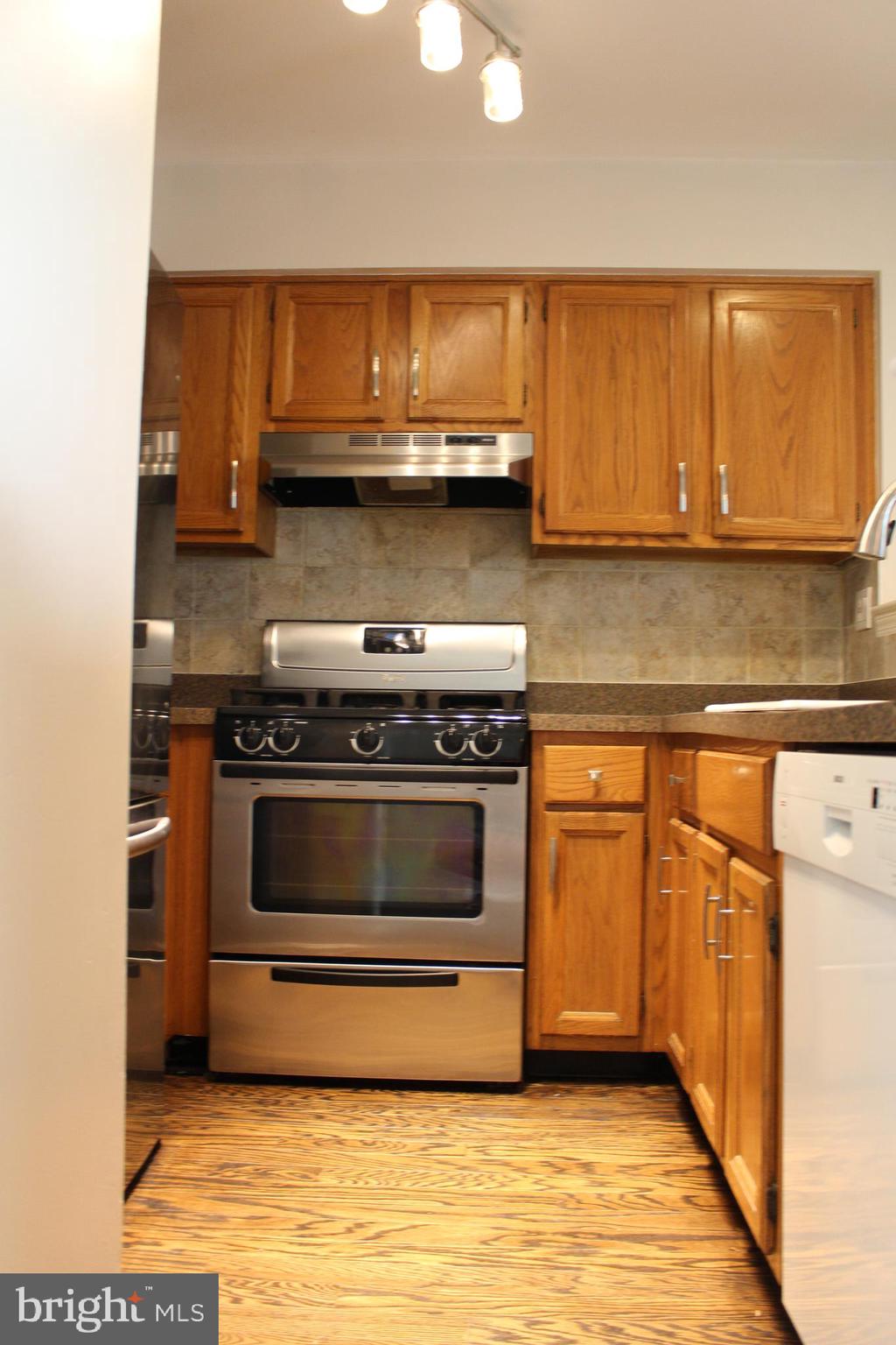 175 Leedom Way Newtown, PA 18940 - Photo 10 of 36 a kitchen with granite countertop wooden cabinets stainless steel appliances and a counter space