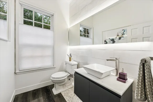 a bathroom with a sink and a toilet