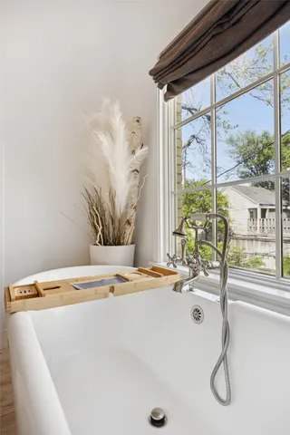 a view of bathroom with a tub