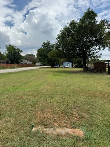 a view of an ocean from a yard