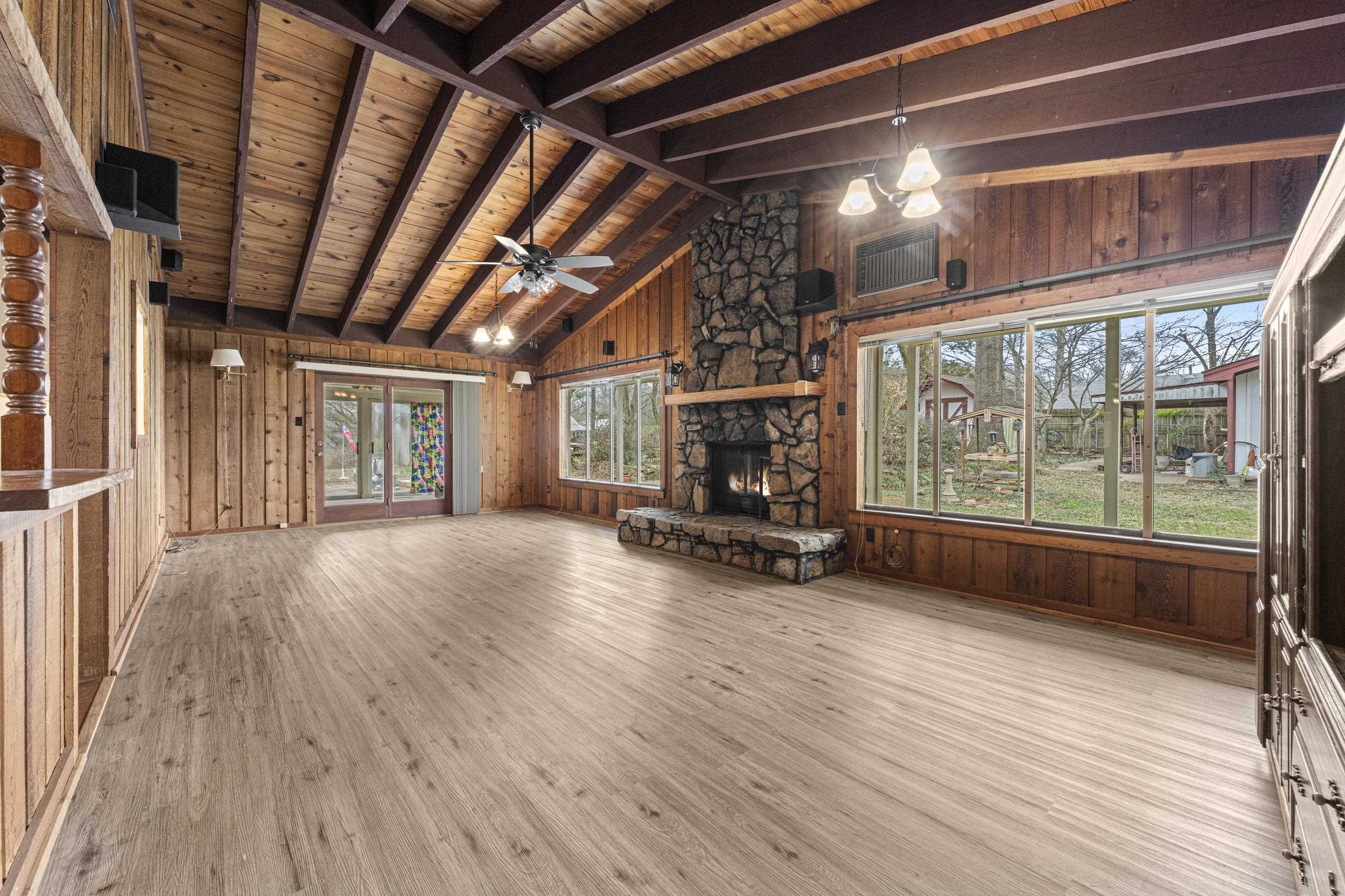 319 Homeville Road Collierville, TN 38017 - Photo 10 of 21 a view of empty room with wooden floor and fireplace