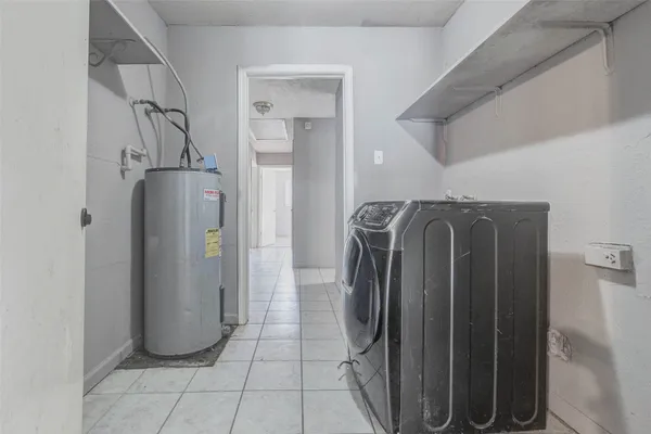 a view of a refrigerator in kitchen