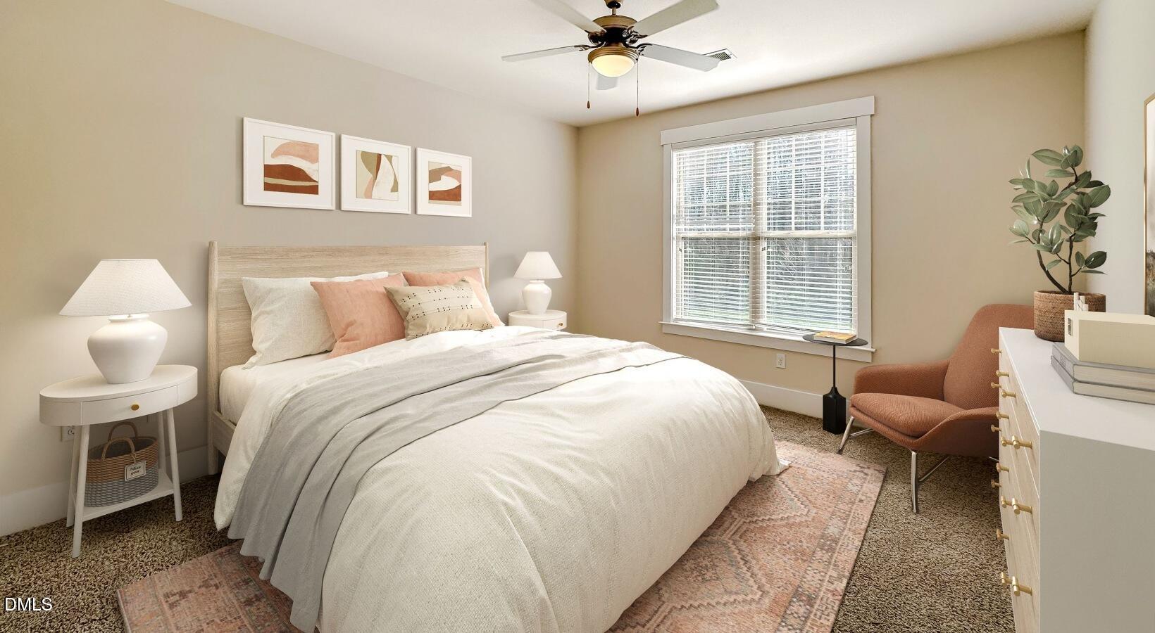 100 Ginkgo Trail, Unit ROSEMARY Chapel Hill, NC 27516 - Photo 33 of 49 a bedroom with a bed wooden floor and window