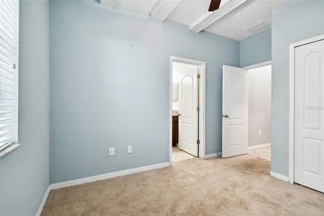 a view of a backyard with cabin