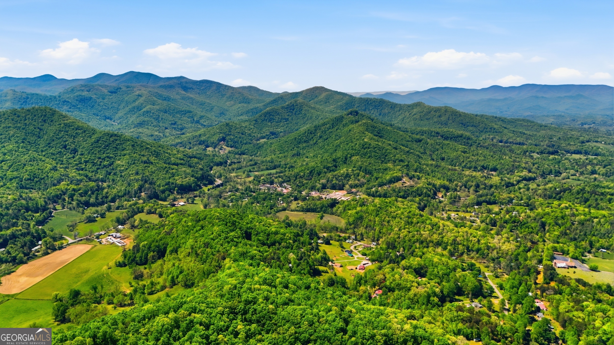 584 Battle Branch Vista Road Franklin, NC 28734 - Photo 41 of 46 a view of a lush green forest with mountains in the background