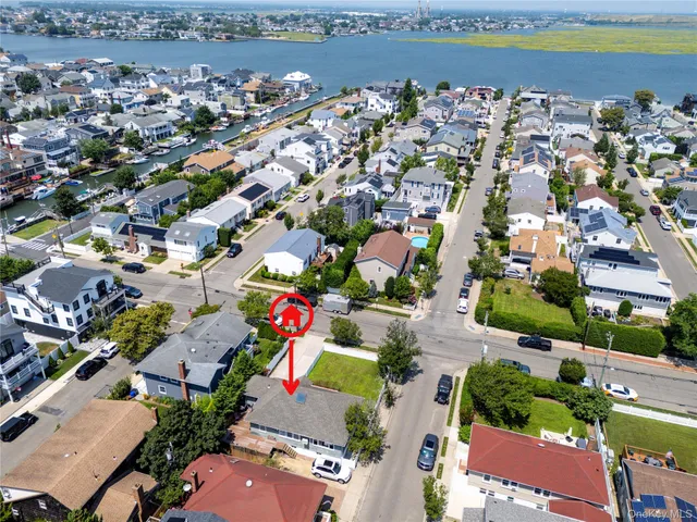 an aerial view of a city
