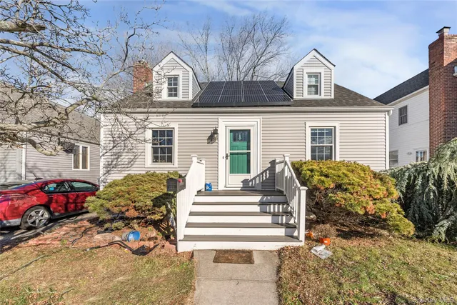 a front view of a house