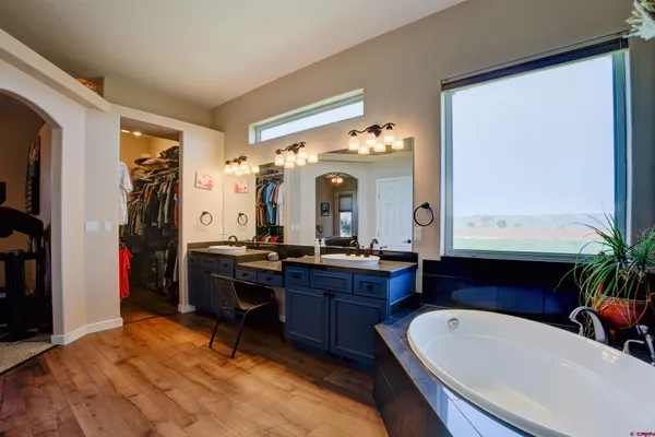 a view of a living room and bathroom