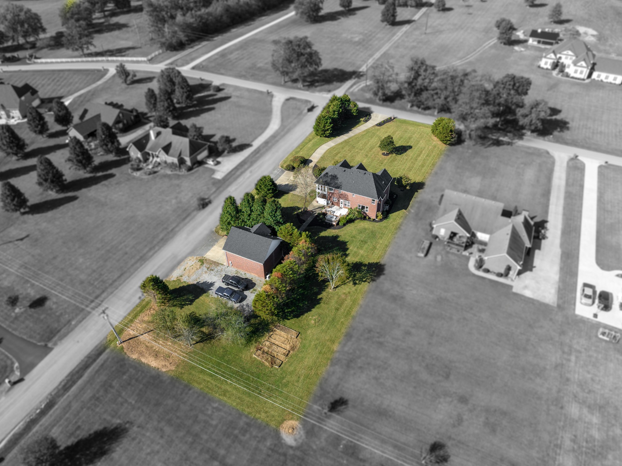 296 Rock Bridge Road Gallatin, TN 37066 - Photo 35 of 45 an aerial view of a fireplace with toys