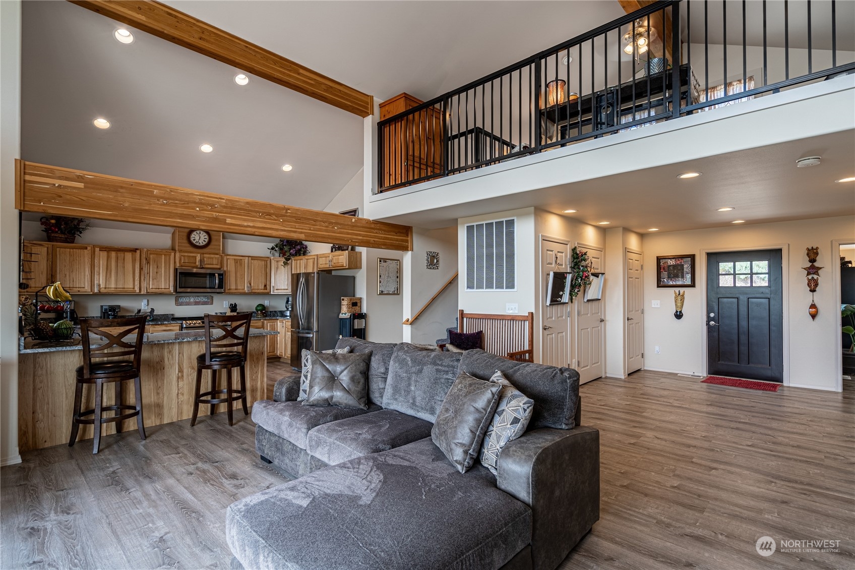 471 A Plata Road Brewster, WA 98812 - Photo 10 of 36 a living room with furniture and kitchen view