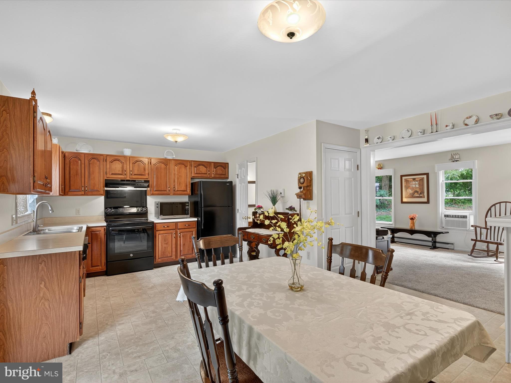 203 Pleasant Hill Drive Lititz, PA 17543 - Photo 13 of 46 a living room with stainless steel appliances furniture a rug and a kitchen view