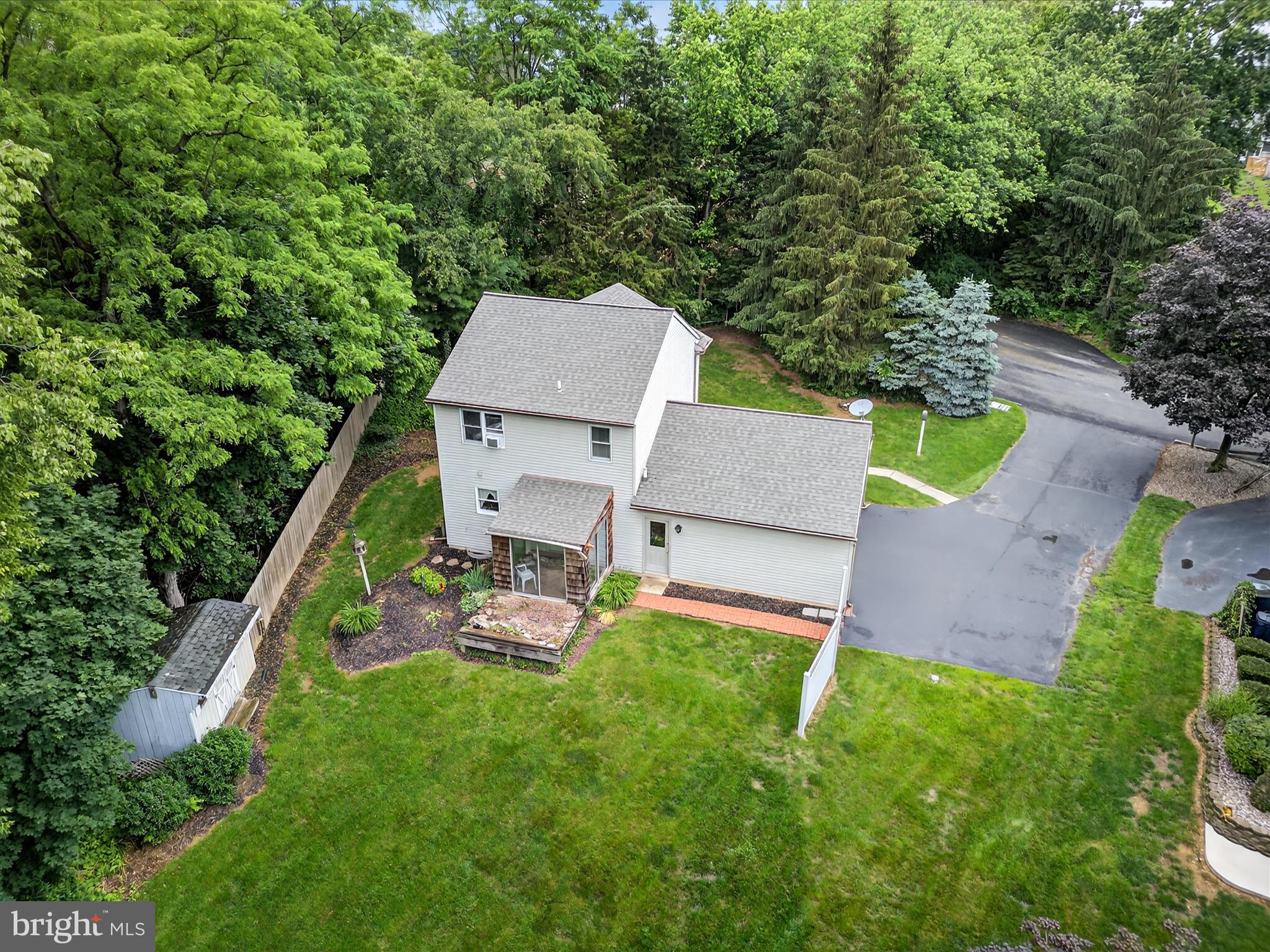 203 Pleasant Hill Drive Lititz, PA 17543 - Photo 35 of 46 an aerial view of a house with garden space and street view