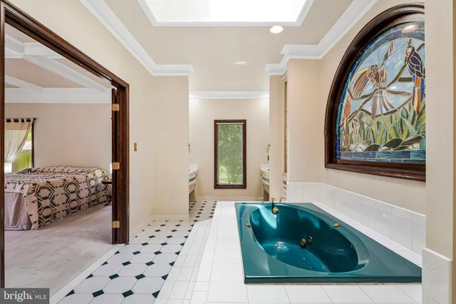 a bathroom with a shower and toilet