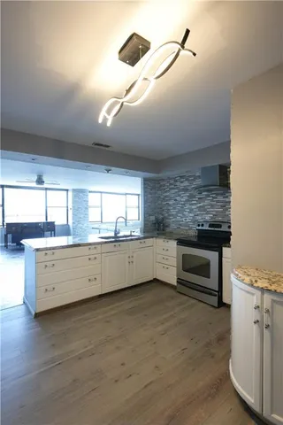 a front view of a building