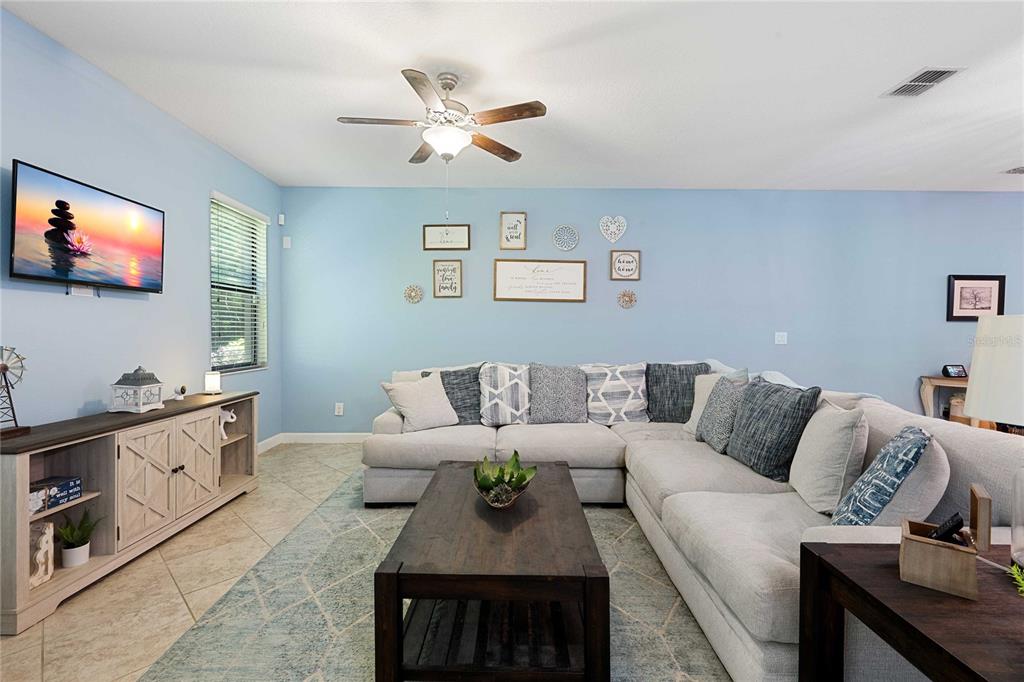 17365 Old Tobacco Road Lutz, FL 33558 - Photo 3 of 44 a living room with furniture and a flat screen tv
