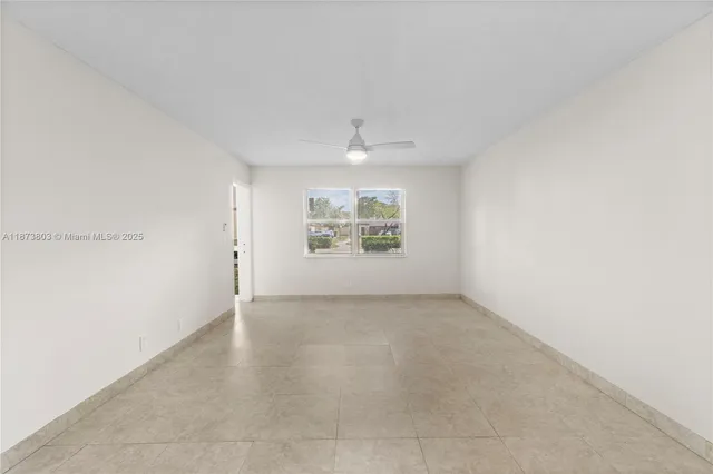 an empty room with a window