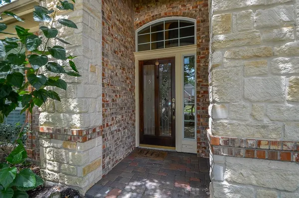 a view of front door of house
