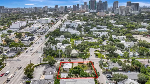 an aerial view of a city