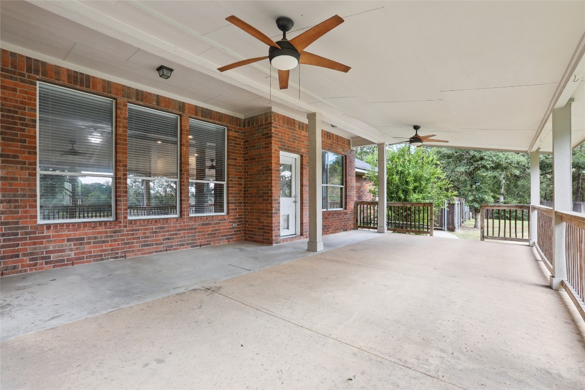 120 Juniper Trail Elgin, TX 78621 - Photo 26 of 32 View of patio / terrace featuring a ceiling fan