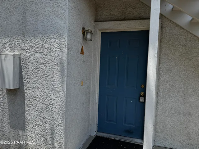 a bathroom with a door