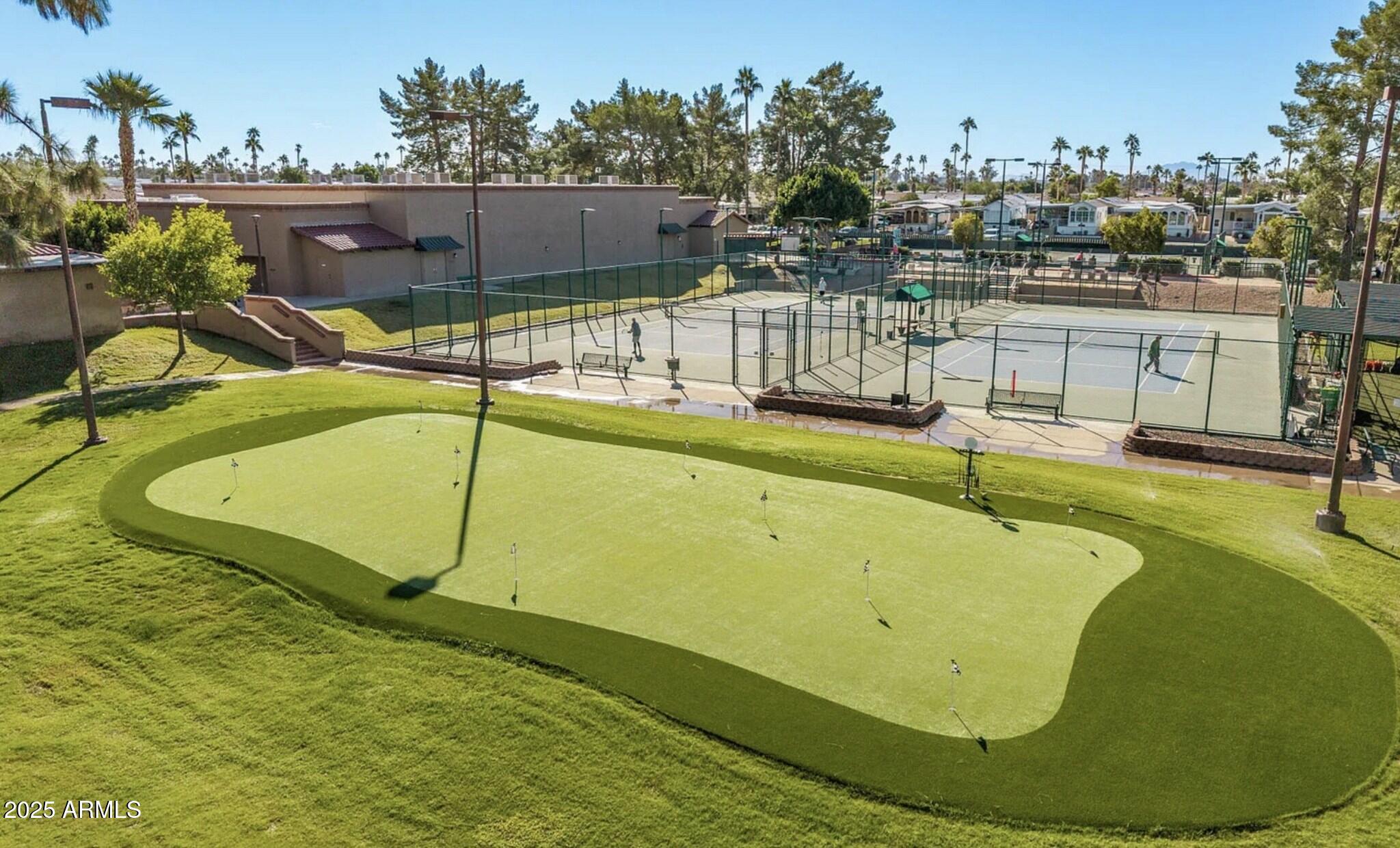 111 South Greenfield Road, Unit 724 Mesa, AZ 85206 - Photo 16 of 23 an aerial view of a swimming pool