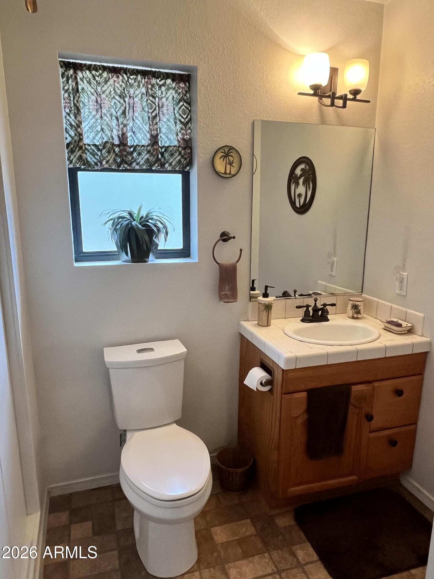 1006 North Matterhorn Road Payson, AZ 85541 - Photo 19 of 37 a bathroom with a toilet a sink and mirror