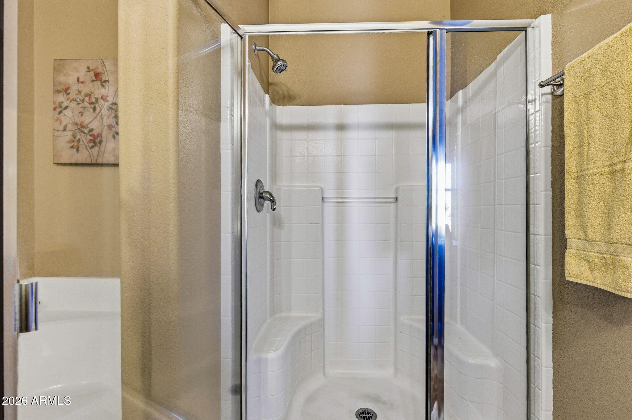 45558 West Mountain View Road Maricopa, AZ 85139 - Photo 22 of 33 a bathroom with a shower and a glass door