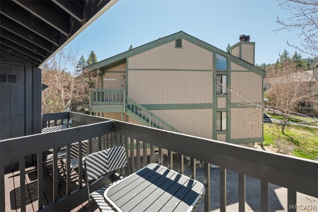 760 Blue Jay Road, Unit 26 Big Bear Lake, CA 92315 - Photo 23 of 35 a view of balcony with wooden floor